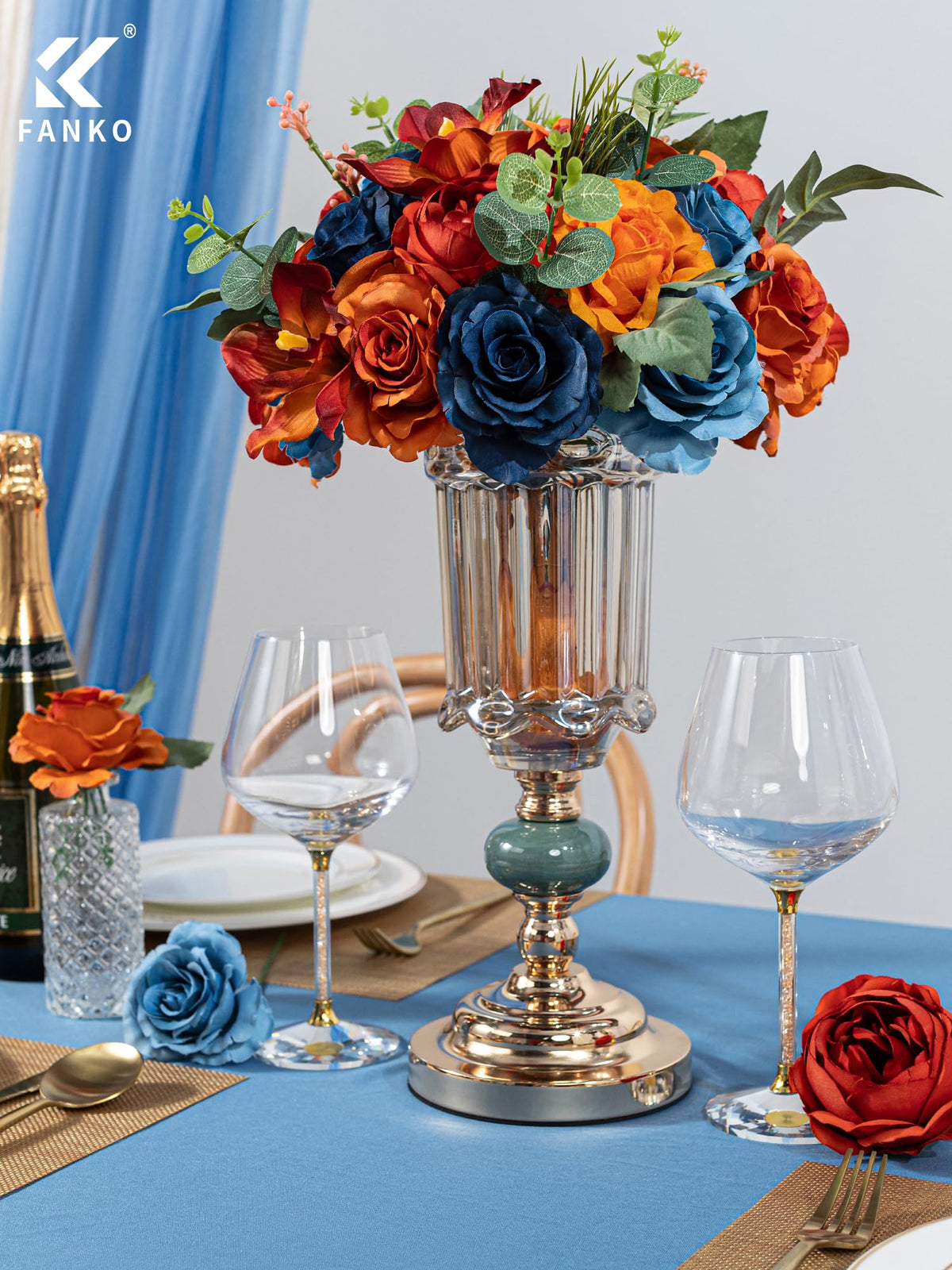 Fall Artificial Flowers DIY Bouquet Combo Faux Rose for Home Decor