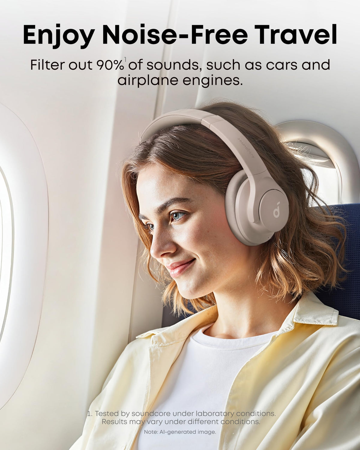 soundcore by Anker Q20i Hybrid Active Noise Cancelling Headphones, Black