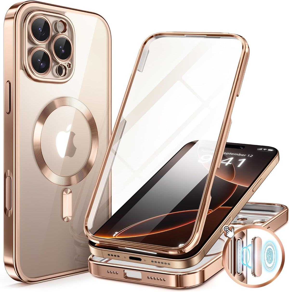 BERFY for iPhone 16 Pro Max Case, Fit for MagSafe