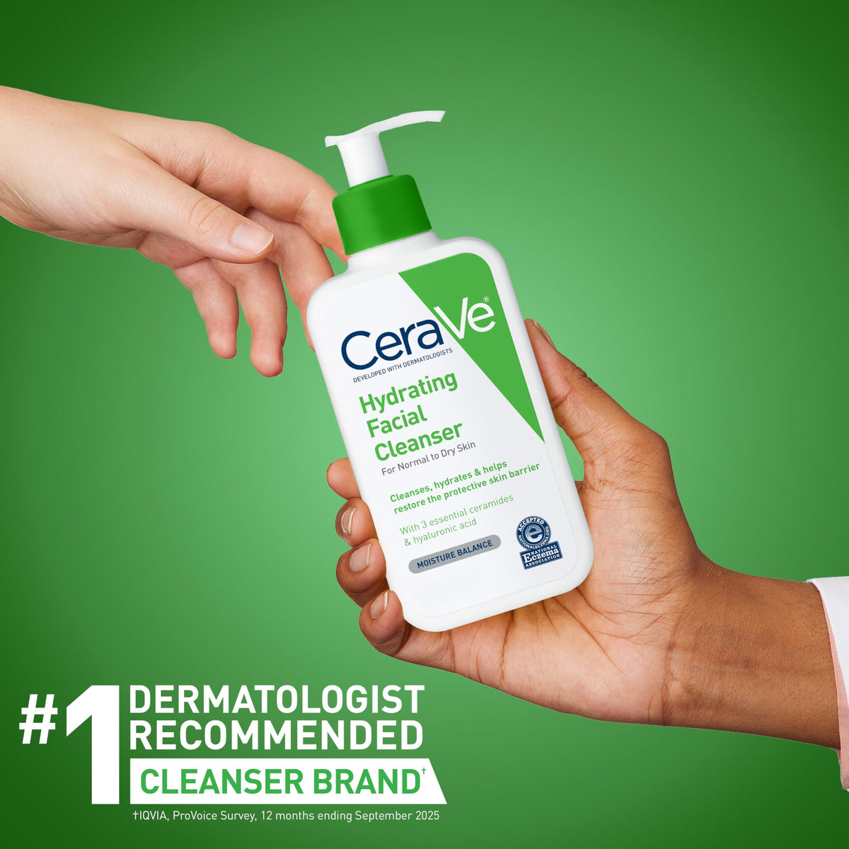 CeraVe Hydrating Cleanser with Hyaluronic Acid, Gentle Face Cleanser,16oz