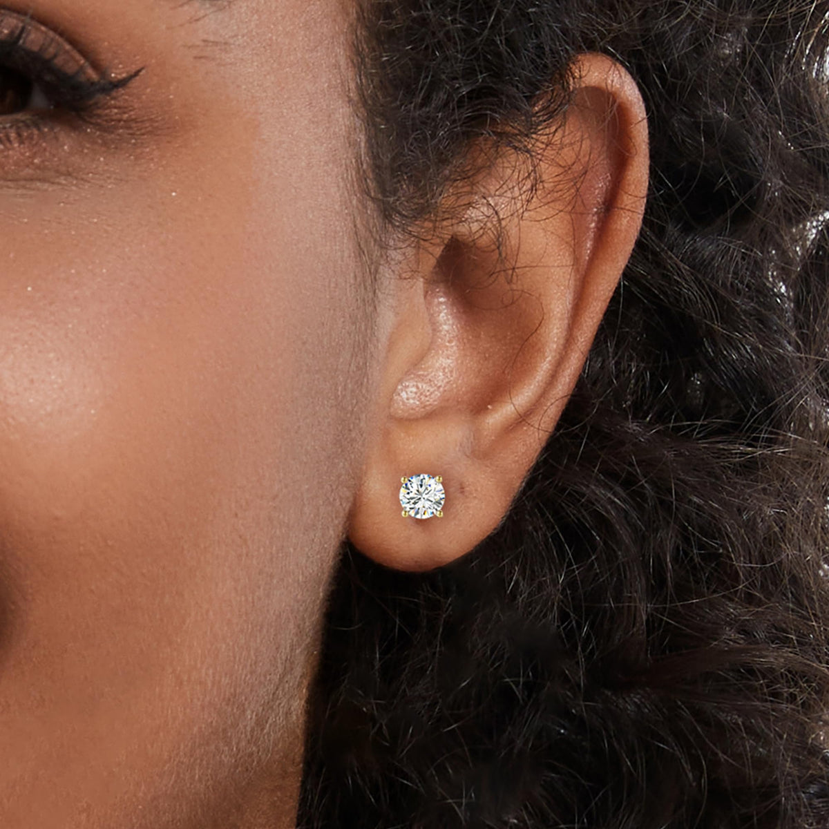 Moissanite Stud Earrings GRA 925 Sterling Silver Earrings for Men