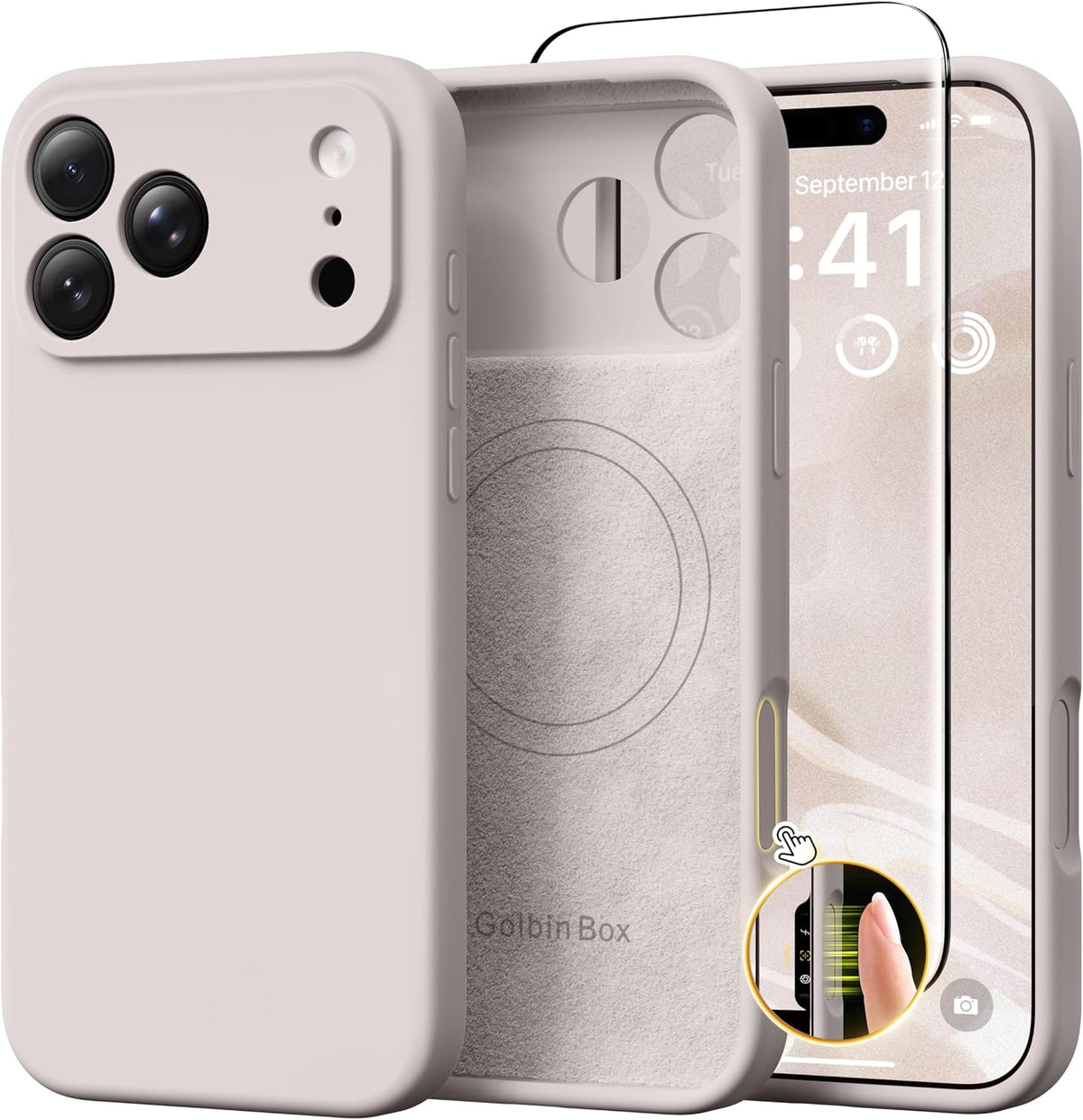 GolbinBox Magnetic for iPhone 13/14 Case, Silicone Cover, Blackcurrant