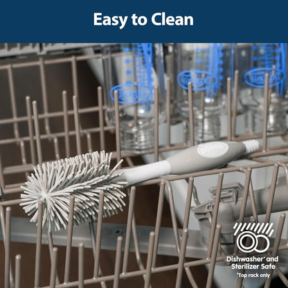 Dr. Brown's Soft Touch Baby Bottle Cleaning Brush, Gray, 1-Pack