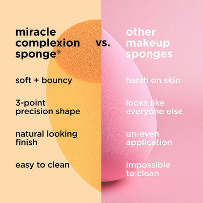 Real Techniques Mini Miracle Complexion Sponge for Makeup, 4 Count