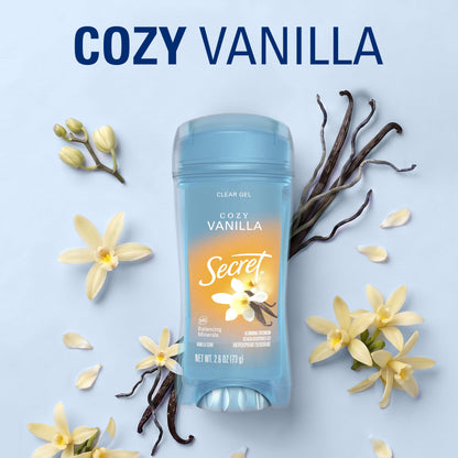 Secret Antiperspirant Deodorant for Women, Cozy Vanilla Scent, 2.6 oz