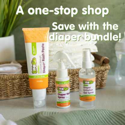 Boogie Diaper Rash Relief Bundle, No-Rub Spray & Maximum Strength Paste
