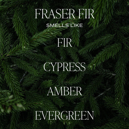 Sweet Water Decor Fraser Fir Candle, 9oz Amber Glass Jar, Winter Scent