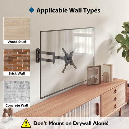 BONTEC TV Wall Bracket for 13-42 Inch TVs, Full Motion TV Wall Mount, 20 kg