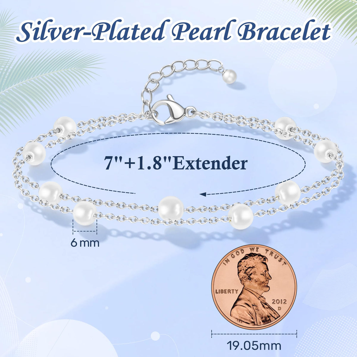 Pearl Bracelets for Women and Girls, Dainty Bracelet Wedding Pearl Jewelry