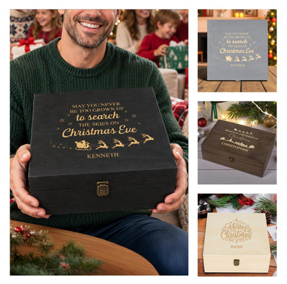 Personalized Wooden Keepsake Box, Custom Engraved Memory Box with Lid