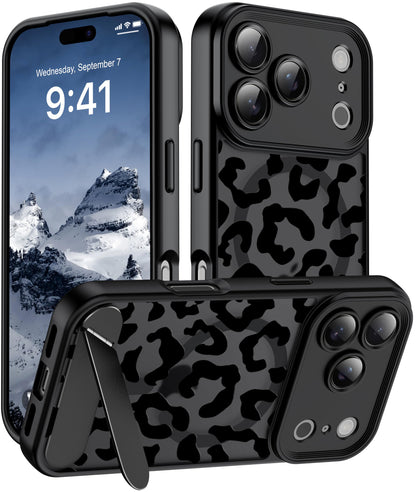 Magnetic Compatible with iPhone 16 Case, [Built-in Kickstand][Full Camera Protection][Compatible with MagSafe][Anti-Fingerprint] Shockproof Phone Case for iPhone 16 6.1",Brown