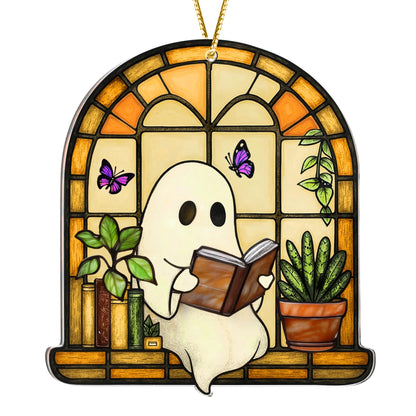 Halloween Plant Gifts, Stained Glass Window Hanging, Gothic Spooky Decor
