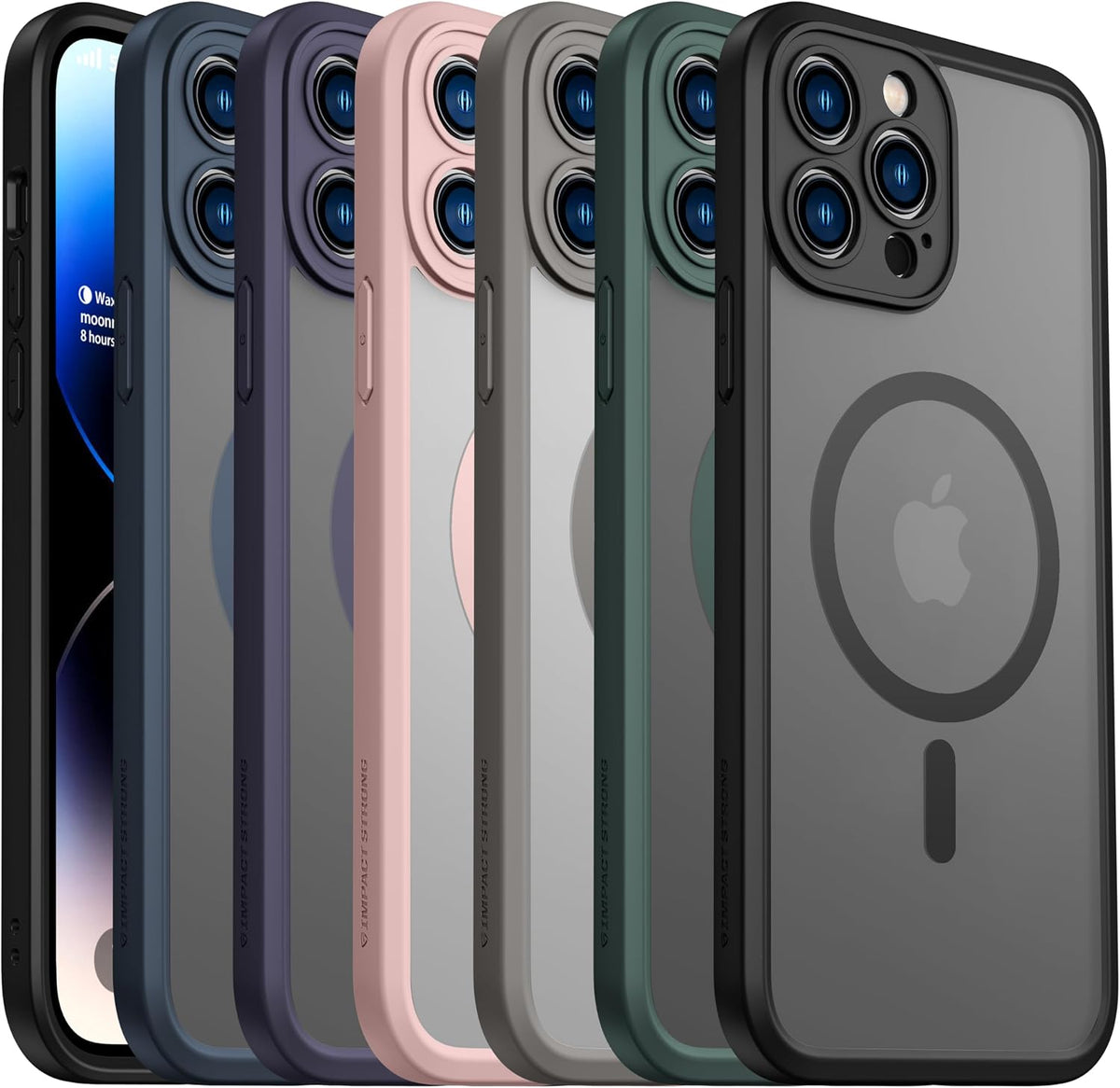 ImpactStrong Magnetic Guard Designed for iPhone 17 Air Case [Camera Protection] [Military Grade Drop Tested] [Compatible with MagSafe] Slim Translucent Matte Phone Case (6.6") - Navy Blue