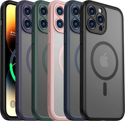 ImpactStrong Magnetic Guard Designed for iPhone 17 Air Case [Camera Protection] [Military Grade Drop Tested] [Compatible with MagSafe] Slim Translucent Matte Phone Case (6.6") - Navy Blue