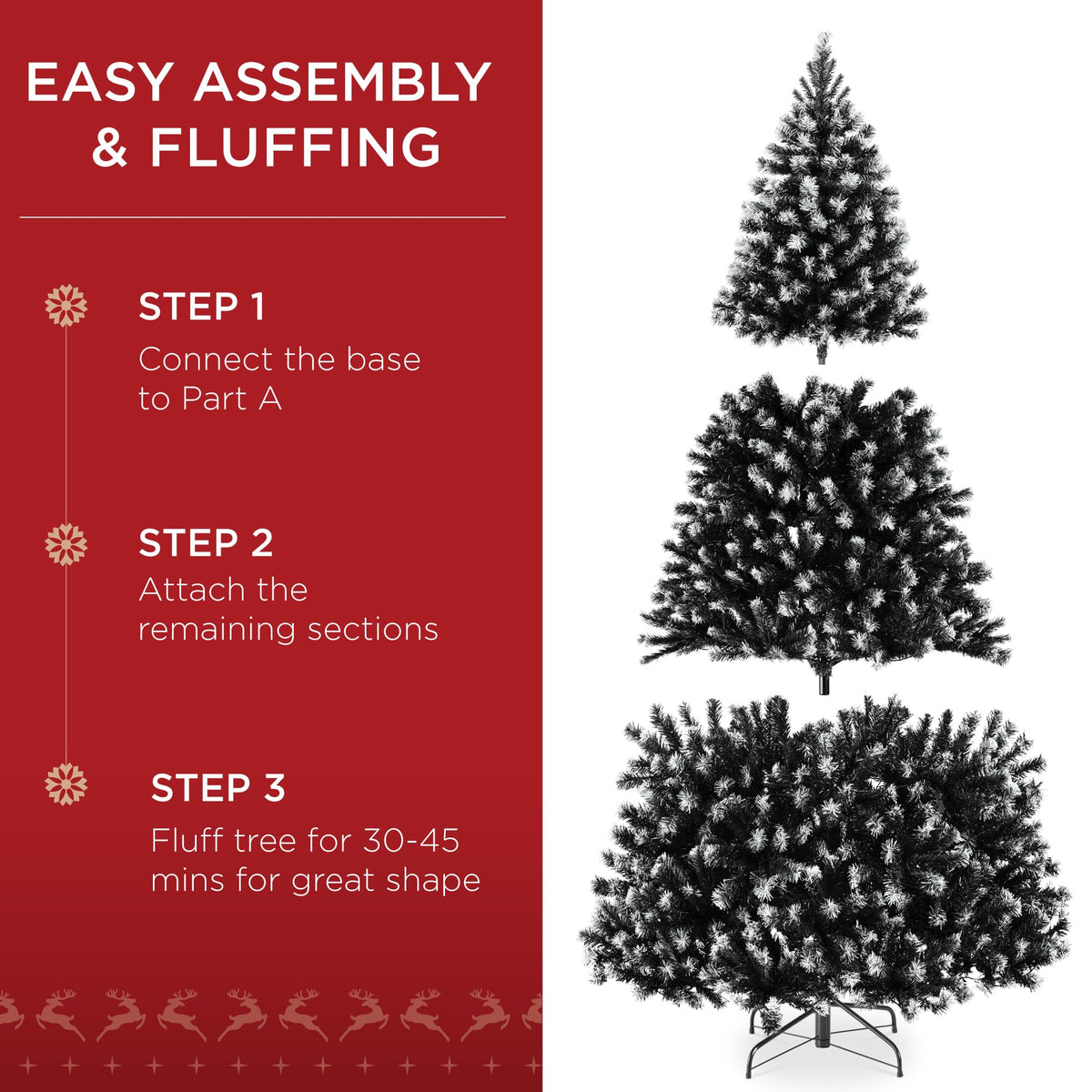 Best Choice Products Artificial Christmas Tree, 6ft Premium Unlit Realistic Spruce Holiday Décor w/Dense Branches, Easy Assembly, Metal Base - Green Spruce