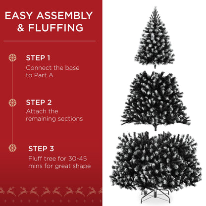 Best Choice Products Artificial Christmas Tree, 6ft Premium Unlit Realistic Spruce Holiday Décor w/Dense Branches, Easy Assembly, Metal Base - Green Spruce