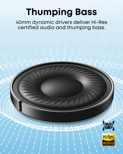 soundcore by Anker Q20i Hybrid Active Noise Cancelling Headphones, Black