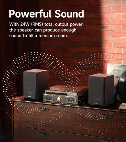 Edifier R990BT 2.0 Active Multimedia Speakers - Bluetooth Bookshelf Speakers - Powered Studio Monitor Speaker - MDF Enclosure - 24W RMS (Pair)