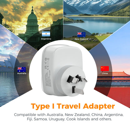 TESSAN UK to South Africa Plug Adapter, Type M Travel Adapter with USB C