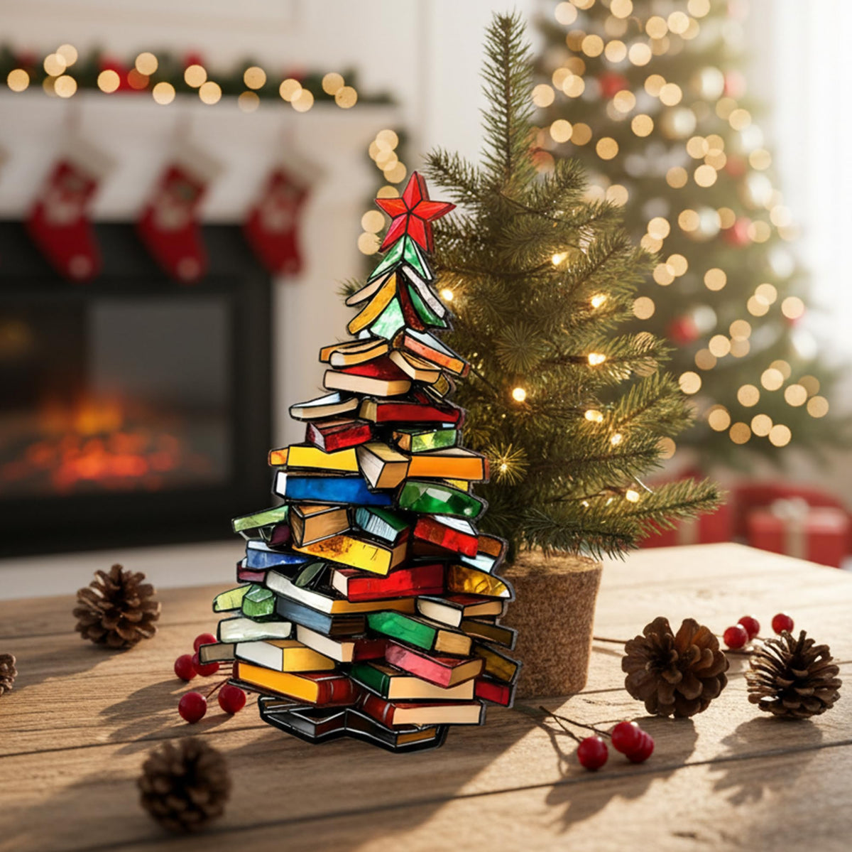 Book Lovers Gifts Book Ornament, Teacher Gifts for Women, Librarian, Reader