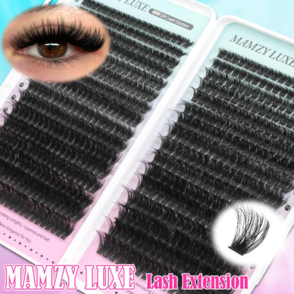 Lash Clusters Wispy 60D Eyelash Clusters 10-18mm Fluff Cluster Eyelash Extensions D Curl No Plastic Feel Individual Lashes Extension 240 Pcs Versatile False Eyelashes Clusters