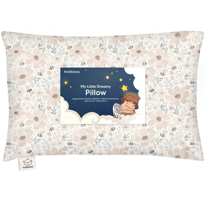 Toddler Pillow with Pillowcase 13x18 My Little Dreamy Pillow(Jolly Rainbow)