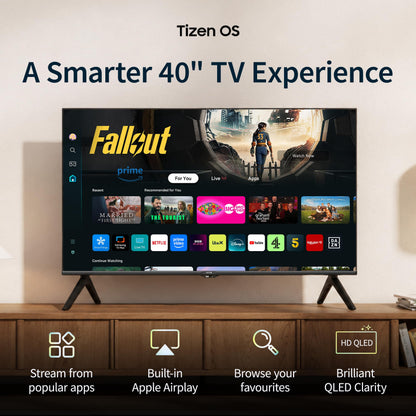 HYE 43" LED Smart TV - 4K Ultra HD, Samsung Tizen OS & Gaming Hub, Black
