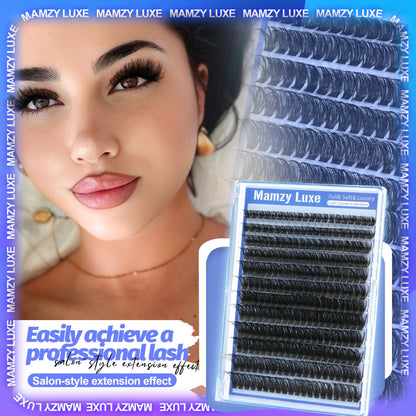 Lash Clusters Wispy 60D Eyelash Clusters 10-18mm Fluff Cluster Eyelash Extensions D Curl No Plastic Feel Individual Lashes Extension 240 Pcs Versatile False Eyelashes Clusters