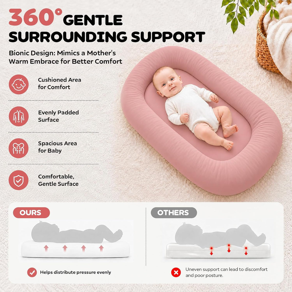 Baby Lounger for Newborns 0-24 Months - Baby Essentials