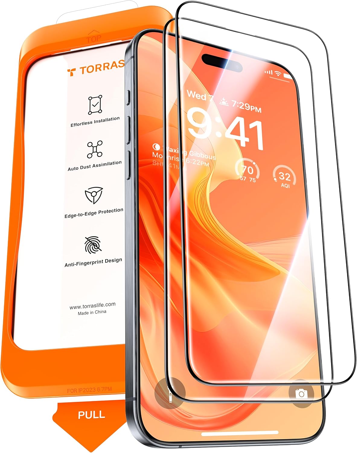 TORRAS Military-Grade Unbreakable for iPhone 18 Pro Screen Protector 2-Pack