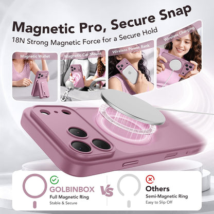 Magnetic Shockproof for iPhone 18 Pro & iPhone 17 Pro Case, Sunset Orange
