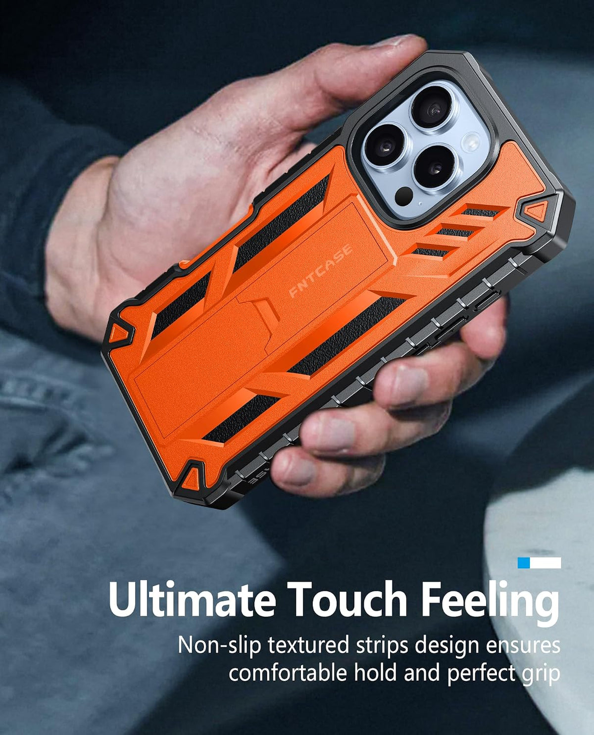 FNTCASE for iPhone 16 Case with Belt Clip and Built-in Screen Protector