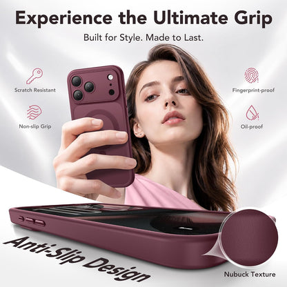 Magnetic Shockproof for iPhone 18 Pro & iPhone 17 Pro Case, Sunset Orange