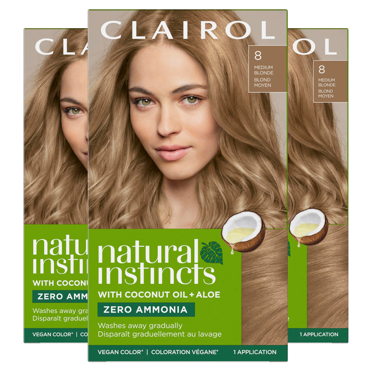 Clairol Natural Instincts Demi-Permanent Hair Dye, 4 Dark Brown | 1 Pack