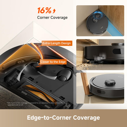 dreame D20 Pro Plus Robot Vacuum and Mop, Detangling DuoBrush for Pet Hair