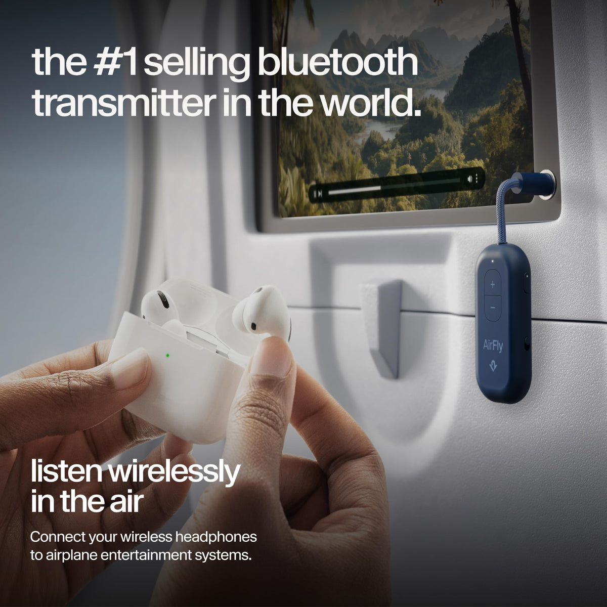 Twelve South AirFly SE, Bluetooth Wireless Audio Transmitter Adapter, White