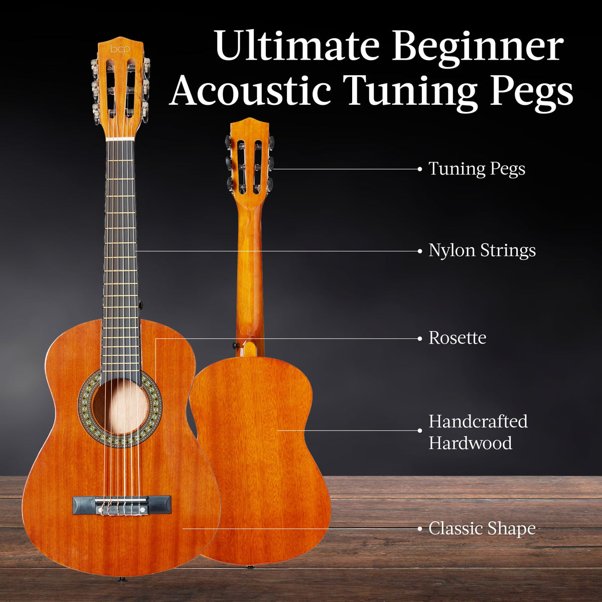 Best Choice Products 30in Kids Acoustic Guitar, All-in-One Beginner Starter Kit w/Strap, Case, Extra Strings, Rosette Inlay - Pink
