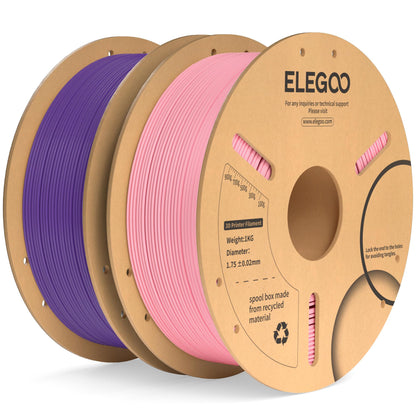 ELEGOO PLA Plus 3D Printer Filament 1.75mm White 2KG, Tougher & Stronger