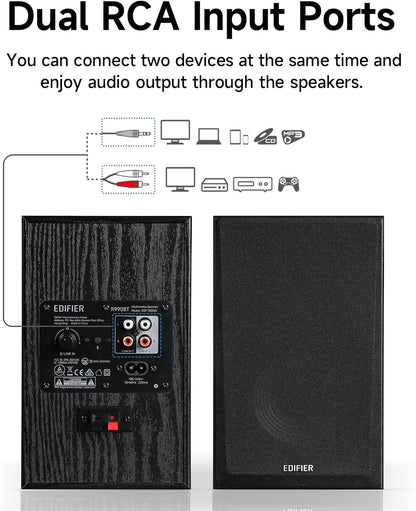 Edifier R990BT 2.0 Active Multimedia Speakers - Bluetooth Bookshelf Speakers - Powered Studio Monitor Speaker - MDF Enclosure - 24W RMS (Pair)