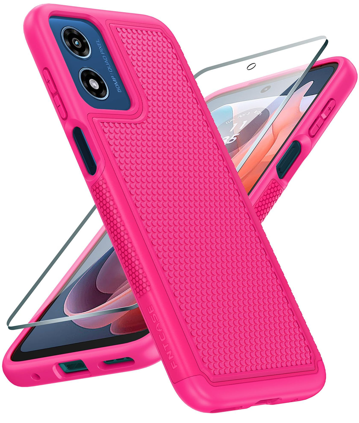 FNTCASE for Google Pixel 9a Case: Green Non Slip Textured