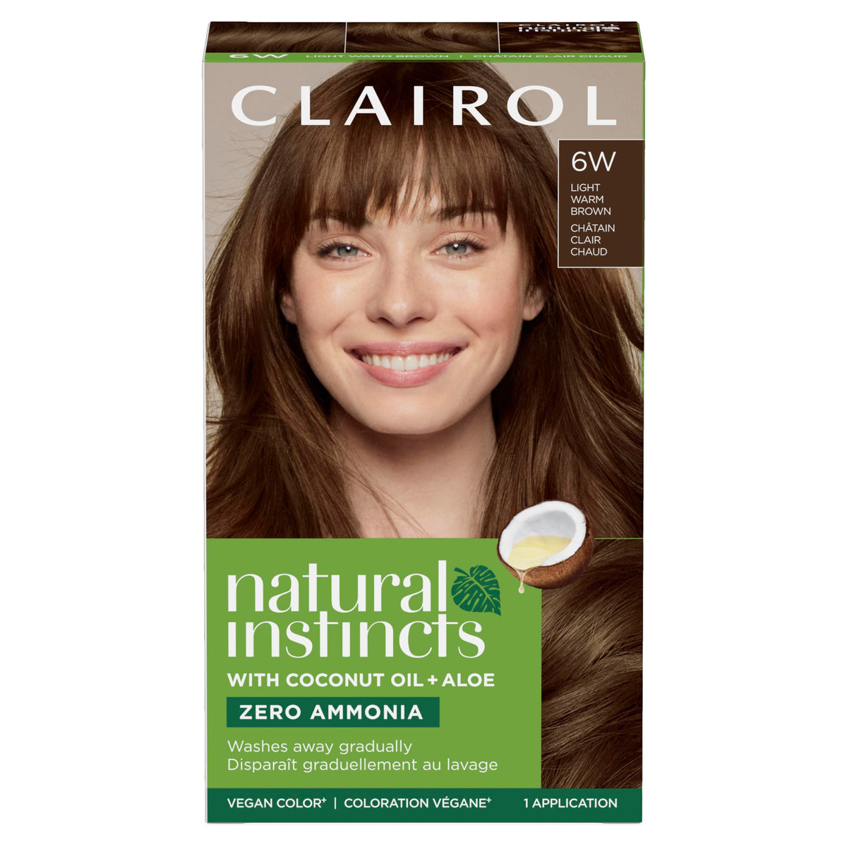 Clairol Natural Instincts Demi-Permanent Hair Dye, 4 Dark Brown | 1 Pack