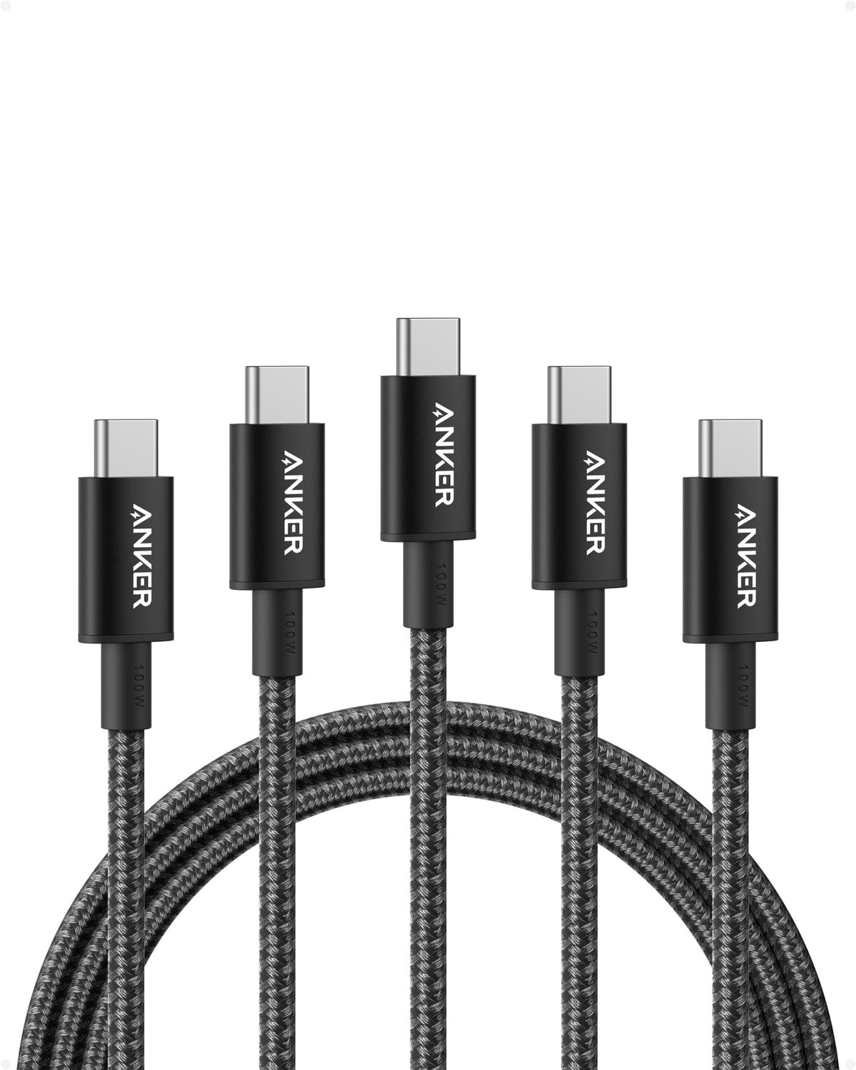 Anker USB C to USB C Cable, 100W Fast Charging Cable(1-Pack, 10 ft, Black)