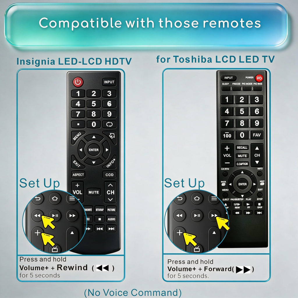 Replacement Remote Compatbile with Toshiba TV Remote, 2026-2020
