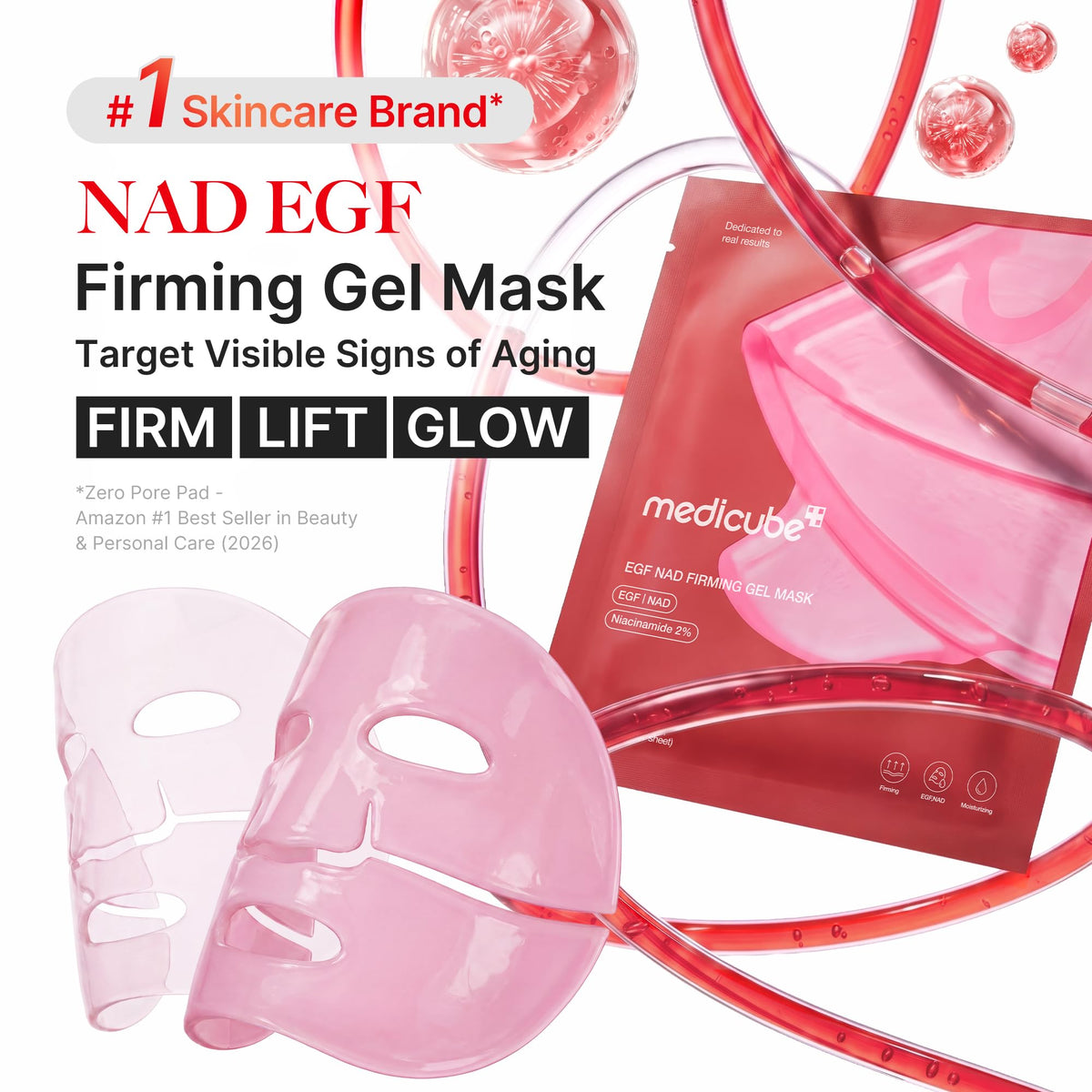 medicube Jelly Gel Mask with Salmon DNA PDRN Pink Collagen, Plump & Hydrate