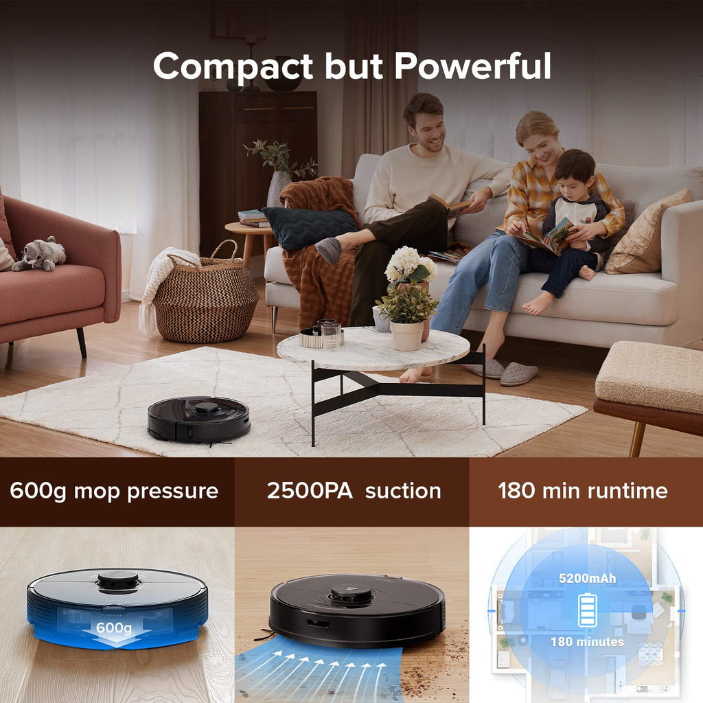 roborock Qrevo CurvX Robot Vacuum and Mop, 22,000Pa Suction