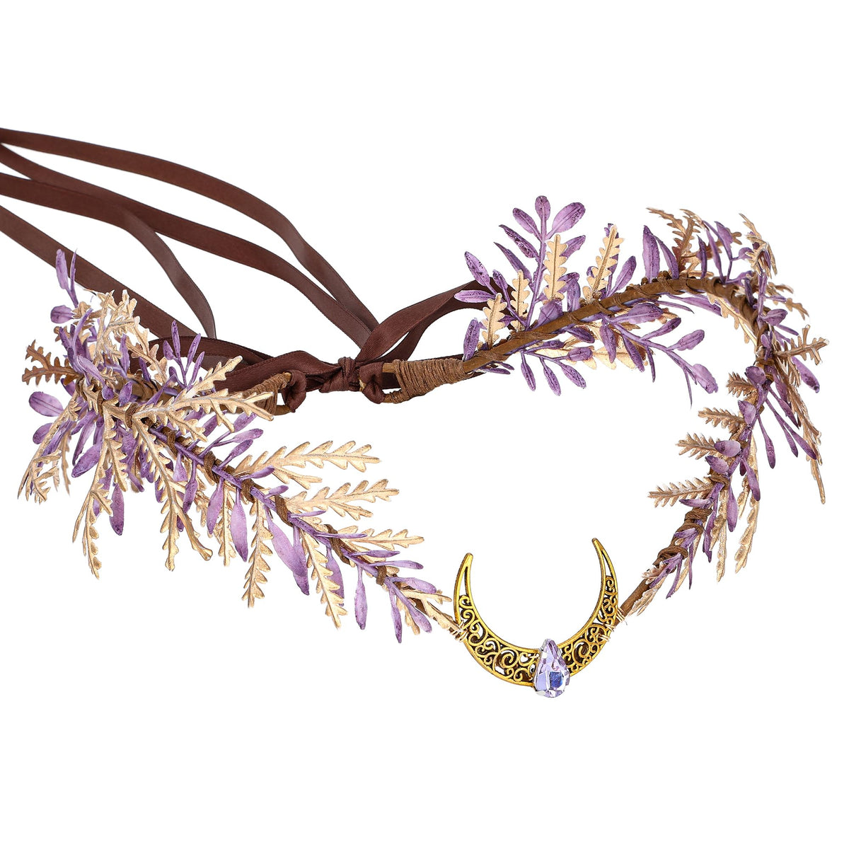 MOSTORY Renaissance Fairy Flower Crown, Woodland Elf Crown Headpiece