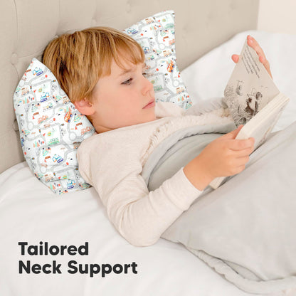 Toddler Pillow with Pillowcase 13x18 My Little Dreamy Pillow(Jolly Rainbow)