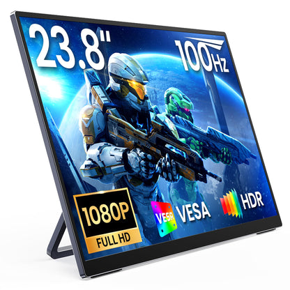 MNN 15.6" 4K Portable Monitor, UHD IPS, USB-C HDMI, with Smart Cover Stand