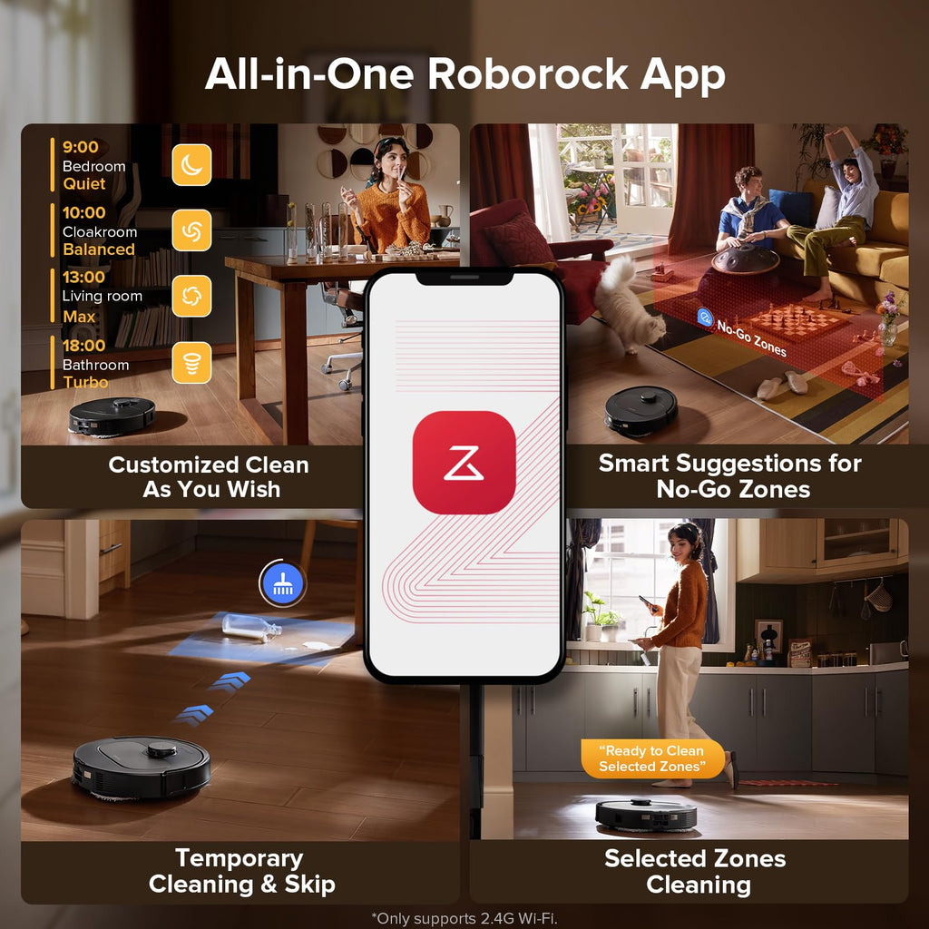 roborock Qrevo CurvX Robot Vacuum and Mop, 22,000Pa Suction