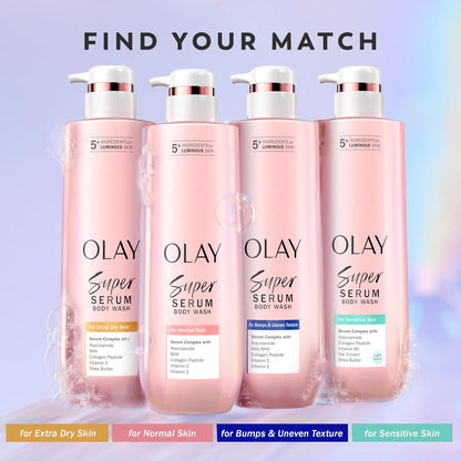 Olay Super Serum Body Wash for Women, For Extra Dry Skin, 28 fl oz